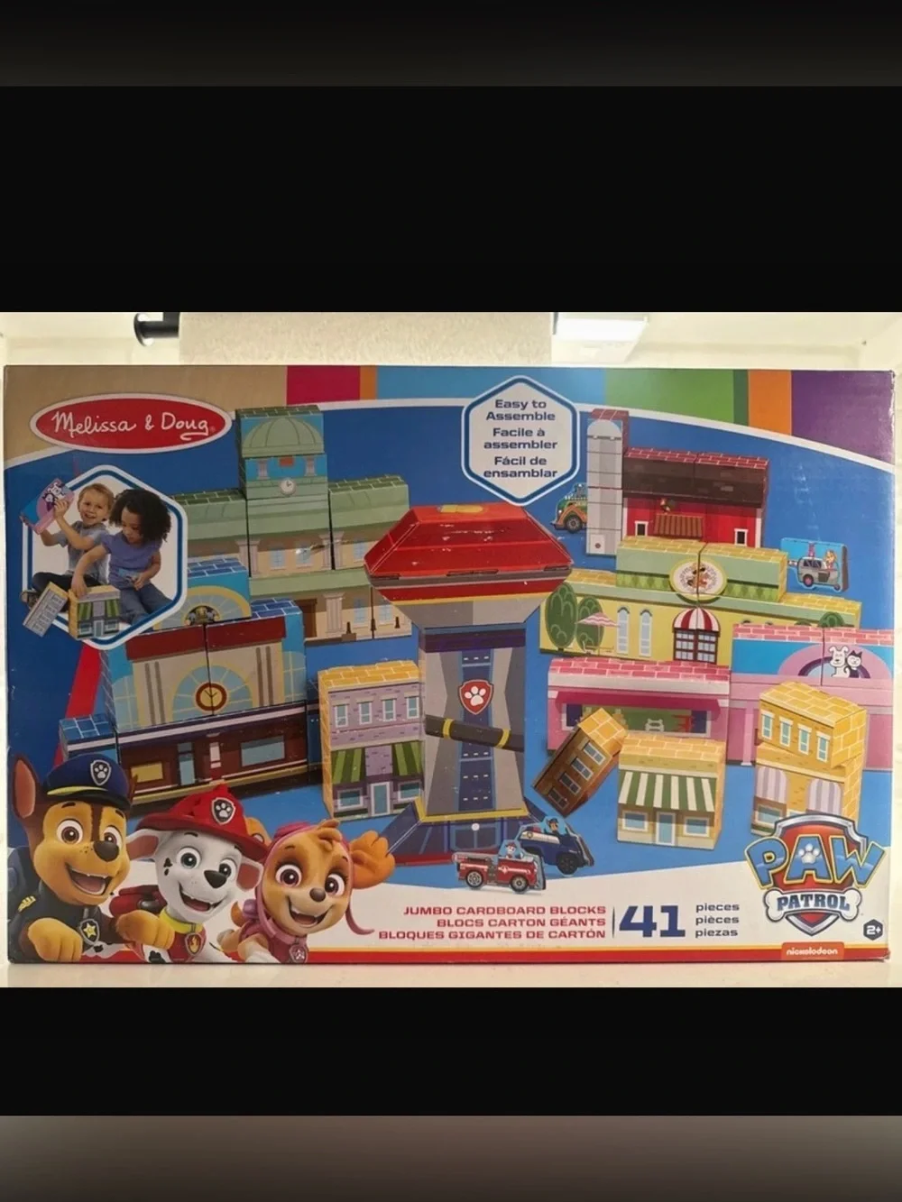 Melissa & Doug PAW Patrol Jumbo Cardboard Blocks - Bright Multicolor